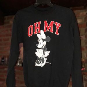 Minnie Mouse Black Crew Neck